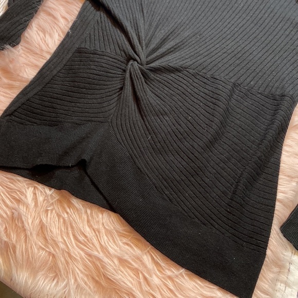 Something Navy Black Knot Detail Long Sleeve Pullover - Picture 8 of 11